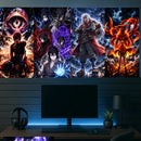 KIT 4 Quadros Decorativos Naruto 45x20 cm - Coleção Animes