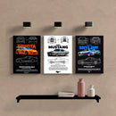 KIT 3 Quadros Decorativos SUPRA, MUSTANG e GTR - Coleção Carros