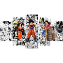 Quadro Mosaico Naruto, Dragon Ball e One Piece - Coleção Animes
