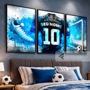 Quadros Mosaico Futebol Personalizado com Nome - Coleção Futebol