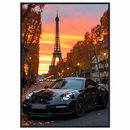 Quadro Decorativo Porshe Paris - Coleção Carros