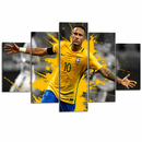Quadros Mosaico Decorativos Neymar Jr Seleção Brasileira 100x55 cm - Coleção Futebol