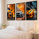 Kit 3 Quadros Audi BMW Ferrari - Coleção Carros