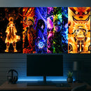 KIT 4 Quadros Decorativos Naruto 45x20 cm - Coleção Animes