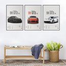 KIT 3 Quadros Porsche GT3 RS - Coleção Carros