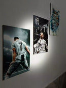 KIT 3 Quadros Decorativos CR7 Cristiano Ronaldo - Coleção Futebol