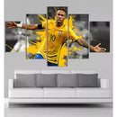 Quadros Mosaico Decorativos Neymar Jr Seleção Brasileira 100x55 cm - Coleção Futebol